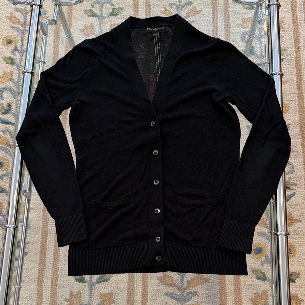 Banana Republic Black Button up Cardigan